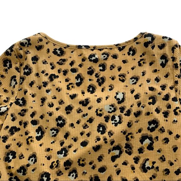BP Women's Y2K Leopard Print Cropped Rib Cardigan & Camisole Size Large - Picture 10 of 10